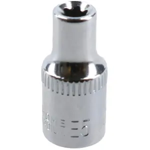 E5 Female Torx Socket Star Bit 1/4" Drive Standard External Chrome Vanadium