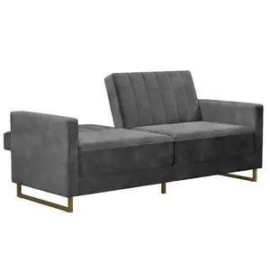 Skylar Sofa Bed in Velvet Grey