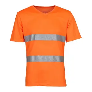 Yoko Mens Cool Super Hi-Vis Lightweight V Neck Safety T-Shirt