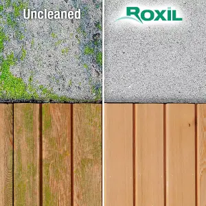 Roxil 100 Green Mould, Algae & Lichen Killer - 5L - Restore The Appearance of Your Patio, Decking, Fence or Paving