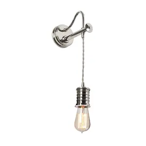 Wall Light Sconce Highly Polished Nickel Finish LED E27 60W Bulb d00464