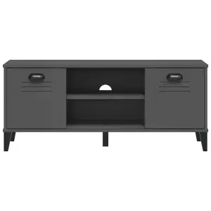 Berkfield Shoe Bench VIKEN Anthracite Grey 106x35x45 cm Engineered Wood