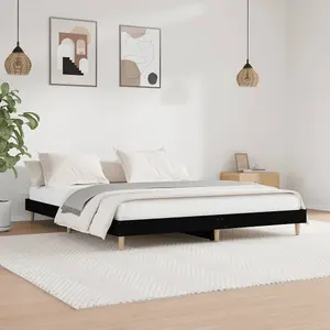 Berkfield Bed Frame Black 180x200 cm Engineered Wood