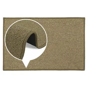 JVL Eden Machine Washable Latex Backed Doormat, 50x80cm, Latte