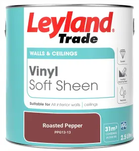 Leyland Trade Vinyl Soft Sheen Walls & Ceilings Emulsion Paint Roasted Pepper (PPG13-13) - 2.5L