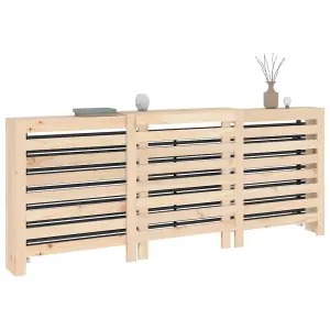 Berkfield Radiator Cover 210x21x85 cm Solid Wood Pine