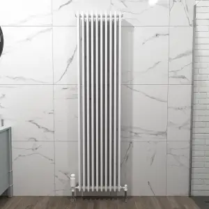 Nes Home 1800 X 470 mm Triple Column White Traditional Radiator