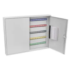 Sealey Key Cabinet Box With Colour-Coded Hook Bars For 100 Keys Wide SKC100W