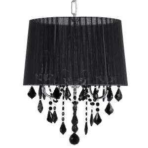 3 Light Chandelier Black EVANS