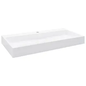 Belfry Bathroom Matanna White Ceramic Rectangular Sink 1 tap hole / 1000 x 460 x 110 mm