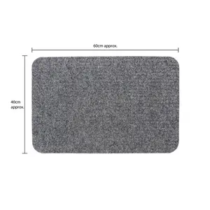 Amiyah Doormat Grey / 0.5cm H x 40cm W x 60cm L