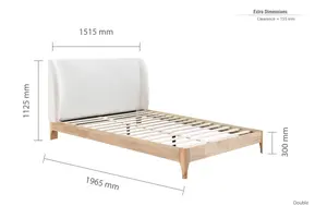 Birlea Halfden Double Bed Frame in Mixed Material