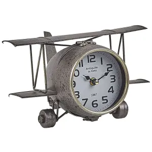 Beliani Industrial Clock STANS Metal Silver