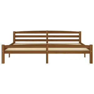 Berkfield Bed Frame Honey Brown Solid Pinewood 200x200 cm