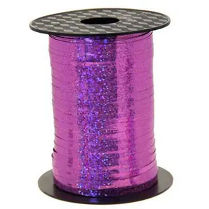 Apac Metallic Curling Ribbon (250m) Holographic Baby Pink (One Size)