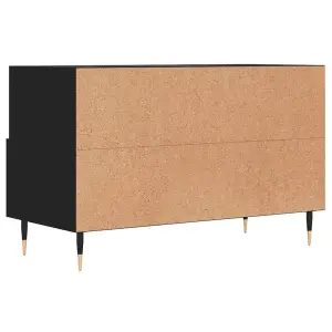 Berkfield TV Cabinet Black 80x36x50 cm Engineered Wood