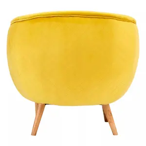 Interiors by Premier Oscar Yellow Fabric Chair