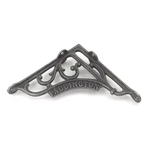 Oakcrafts - Pair of Antique Cast Iron London Paddington Shelf Brackets - 150mm x 150mm