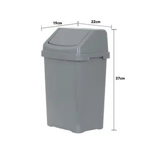 Wham Casa 1x 8L Swing Bin Silver