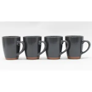 Carnaby Stonebridge Mugs Set of 4 Tea and Coffee Cups Grey