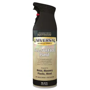 Rust-Oleum Universal Black Satinwood Multi-surface Protector Spray paint, 400ml