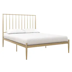 Giulia Modern Metal Bed Gold Look, King