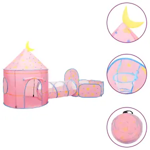 Berkfield Children Play Tent with 250 Balls Pink 301x120x128 cm