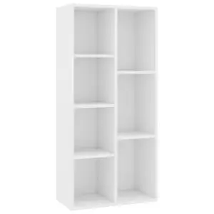 Berkfield Book Cabinet White 50x25x106 cm Engineered Wood