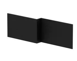 1700mm Reversible Bath Panel - Woodgrain Charcoal Black