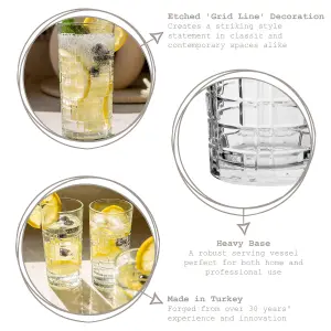 LAV - Brit Highball Glasses - 355ml - Pack of 6