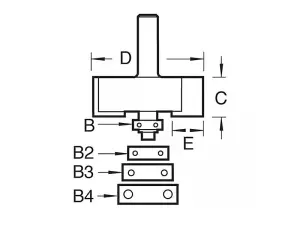 Trend 46/39 x 1/4 TCT Bearing Guided Rebate Set 35 x 12.7mm