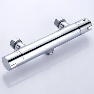 Nes Home Round Thermostatic Bar Shower Valve Chrome