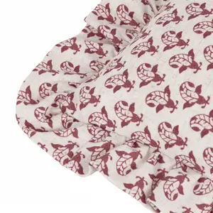 furn. Lulah Block Printed Ruffle Polyester Filled Cushion, 45 x 45cm