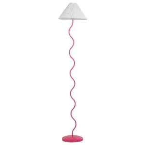 Metal Floor Lamp Pink and White JIKAWO