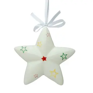 Ceramic Star Hanging Decoration Shaped Ornament