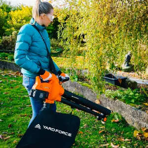 Yard Force 40V Cordless 3-in-1 Blower Vacuum & Mulcher with 2x20V & 4.0Ah Lithium-Ion Batteries LB C20B