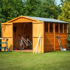 Shire 10x8 Overlap Double Door Garden Shed with Window