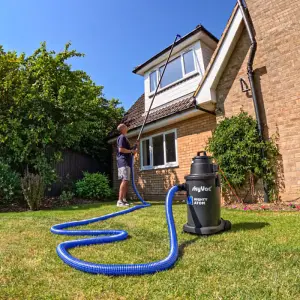 SkyVac Mighty Atom Gutter Vacuum Premium 44mm 7 Pole Package (reach heights up to 10.5m/34ft)