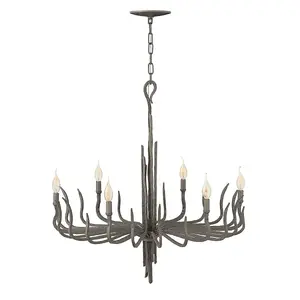 Elstead Spyre 6 Light Chandelier Bronze Finish, E14