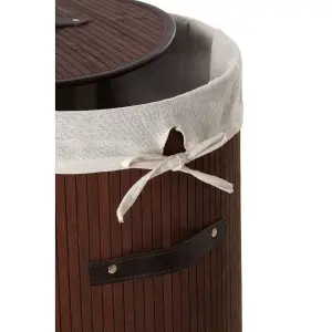 Maison by Premier Kankyo Dark Brown Round Laundry Hamper