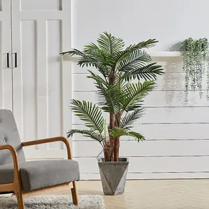 Green Palm Tree Artificial Plants in Black Pot Decoration for Home 180 cm