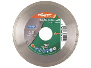 Norton Clipper Classic Ceramic Diamond Blade 115mm for Precision Cutting