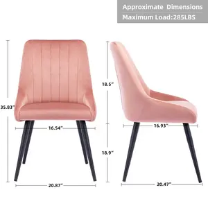 Girton dining chair Pink