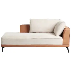 Modular Sofa MYKEN Light Beige Fabric 3 Seater Right Hand