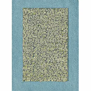 Denim Patches: with Sequins: Iron-on: 20 x 15cm: Light Blue & Gold