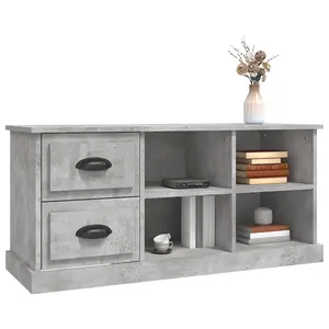 Berkfield TV Cabinet Concrete Grey 102x35.5x47.5 cm Engineered Wood