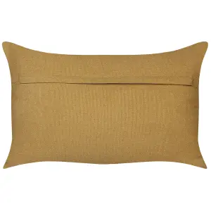 Throw Cushion PULICAT Jute 30 x 50 cm Geometric Green