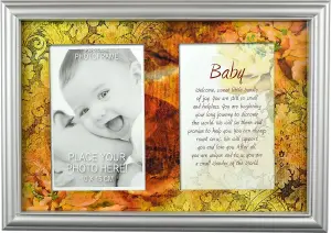 Personal Photo Frame With Stand Memory Picture Print Poem Wall Hanging Message Baby