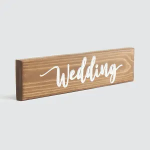 Peak Heritage Engraved Wooden Wedding Sign 40cm - Wedding