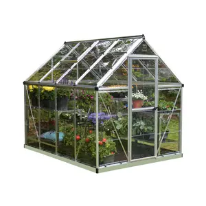 Harmony Greenhouse 6 x 4 Silver / 208cm H x 185cm W x 126cm D